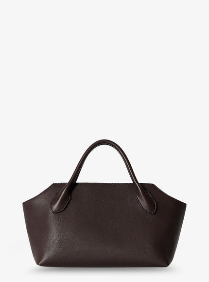 The Row Terrasse Leather Handbag Uni Dark Brown Ans