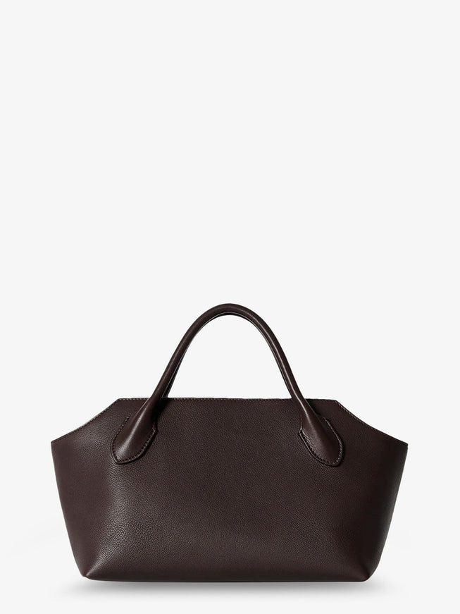 The Row Terrasse Leather Handbag Uni Dark Brown Ans