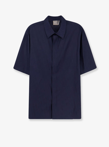 Dior Dior Oblique Cotton And Silk Shirt Bleu