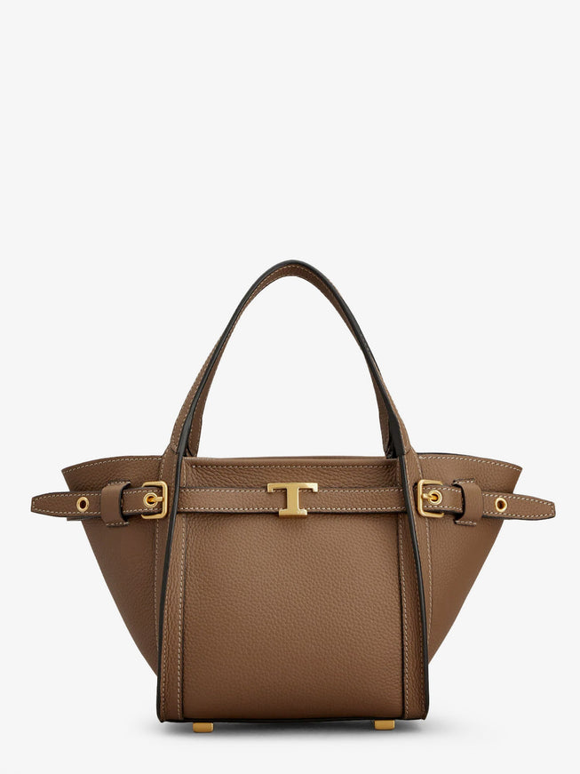 Tod's T Signature Leather Tote Bag Uni Beige
