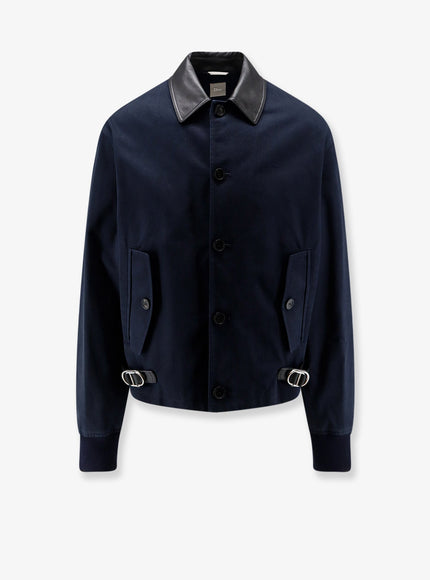 Dior Cotton Jacket with CD Buckle Details Bleu