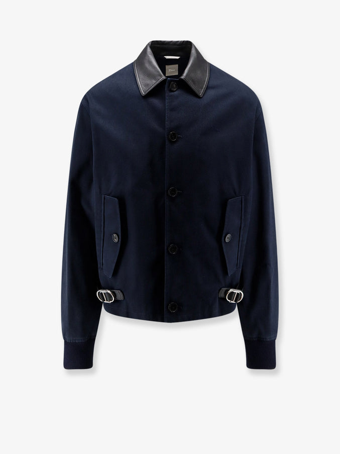 Dior Cotton Jacket with CD Buckle Details Bleu