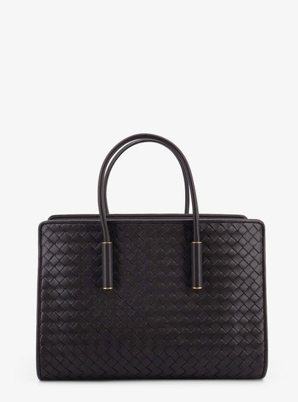 Barbara Leather Handbag With Intrecciato Motif