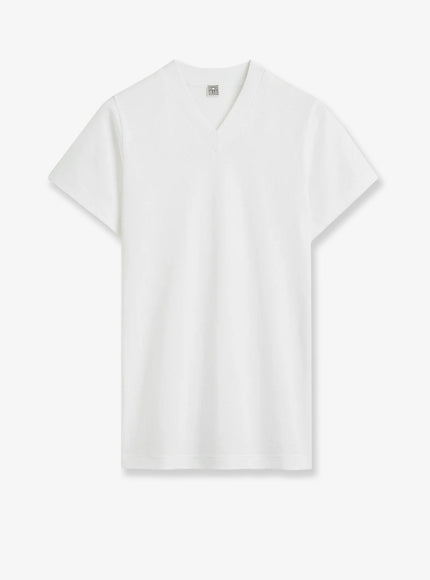 Toteme Cotton V-Neck T-Shirt Optic White