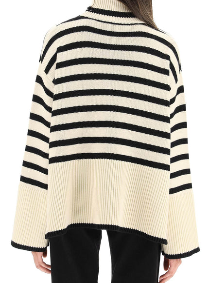 Toteme striped wool cotton turtleneck