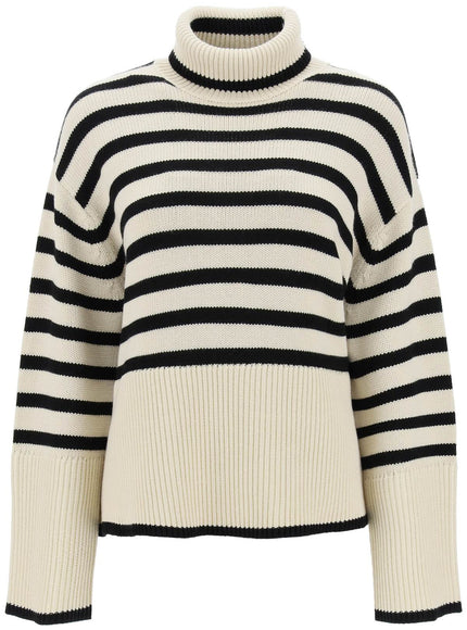 Toteme striped wool cotton turtleneck