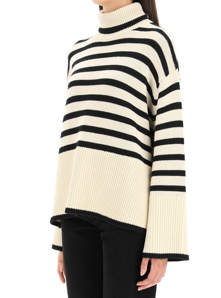 Toteme striped wool cotton turtleneck