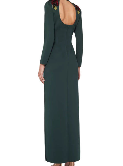 Badgley Mischka Embellished Column Gown
