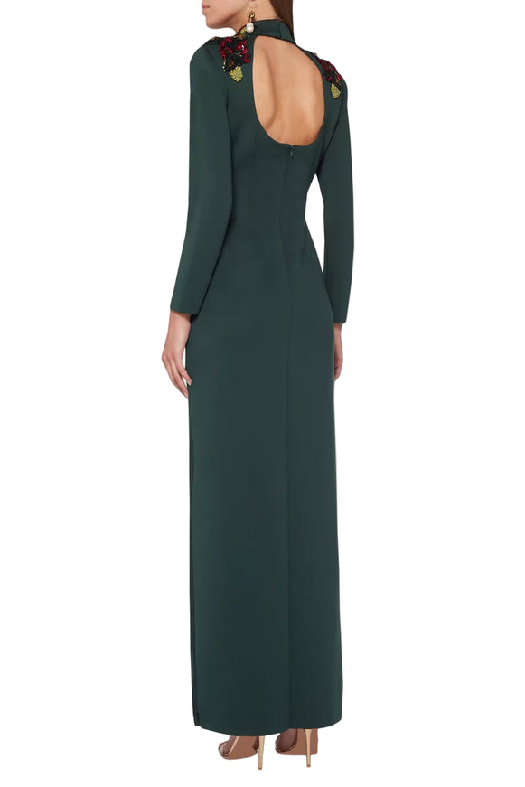 Badgley Mischka Embellished Column Gown