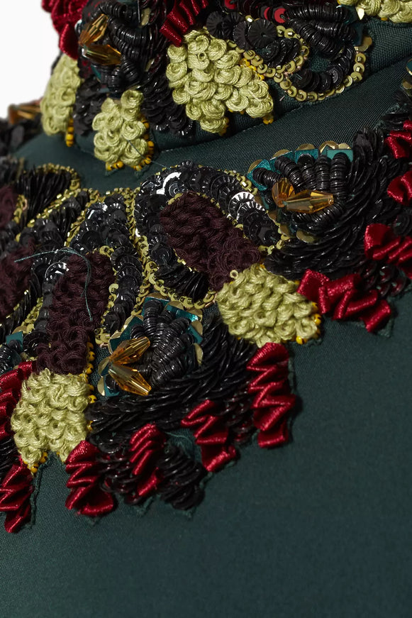 Badgley Mischka Embellished Column Gown