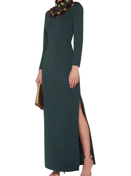 Badgley Mischka Embellished Column Gown