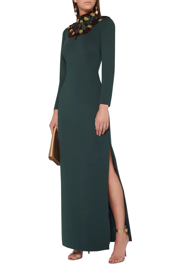 Badgley Mischka Embellished Column Gown