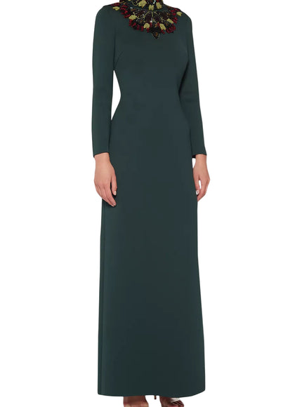 Badgley Mischka Embellished Column Gown