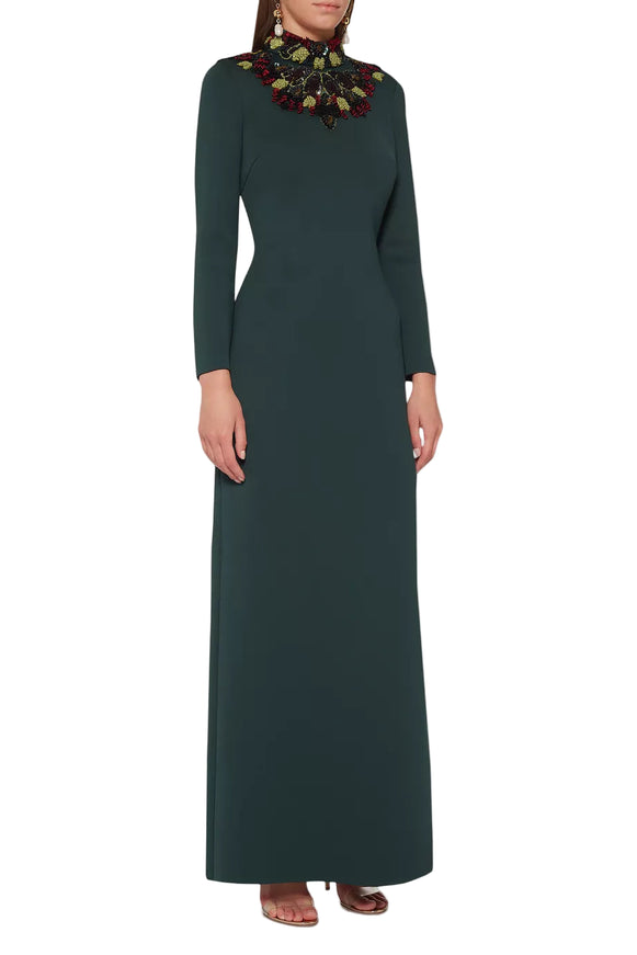 Badgley Mischka Embellished Column Gown