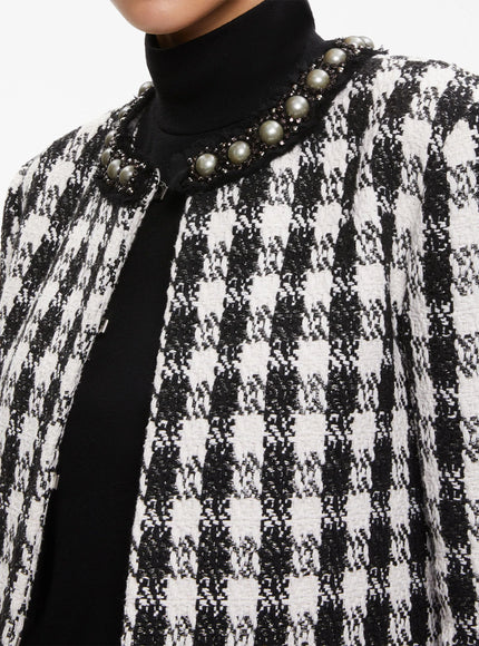 Alice + Olivia Deon Detachable Panel Tweed Jacket