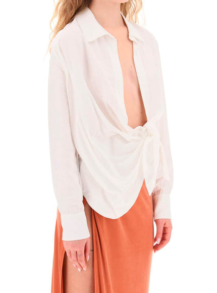 Jacquemus La Chemise Bahia Braped Blouse