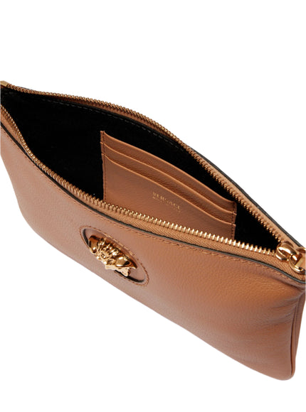 Versace La Medusa Leather Zip Pouch