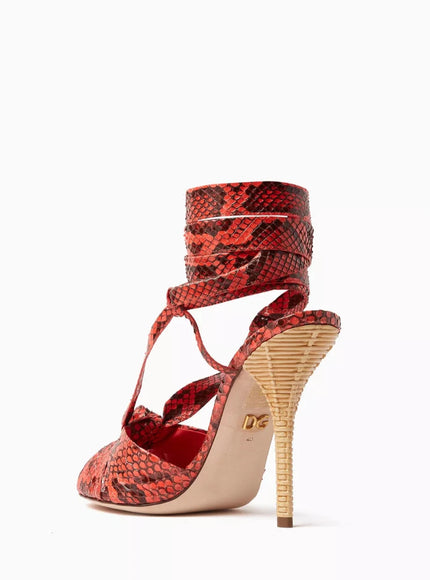 Dolce & Gabbana 105mm Python-Effect Sandals