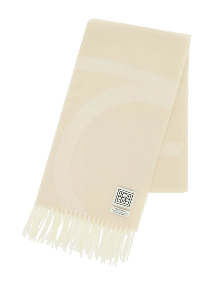 Toteme monogram jacquard wool scarf