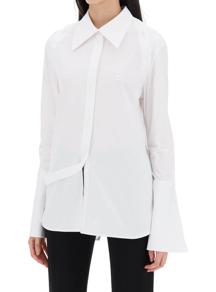 Courreges modular cotton poplin shirt