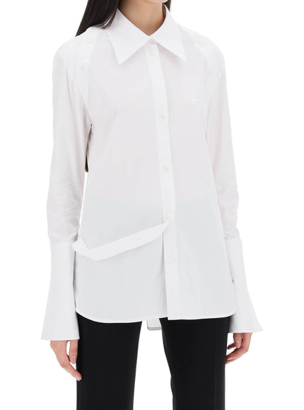 Courreges modular cotton poplin shirt