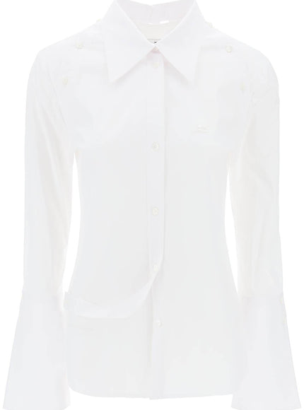 Courreges modular cotton poplin shirt