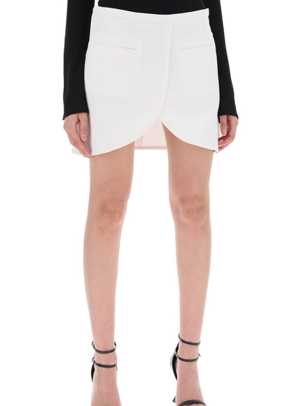 Courreges ellipse twill mini skirt in