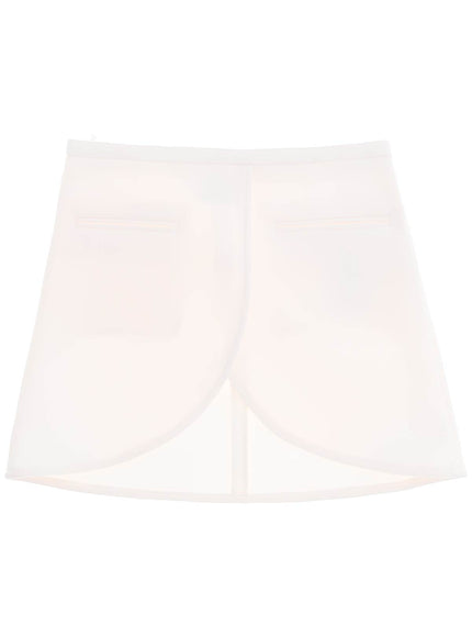 Courreges ellipse twill mini skirt in