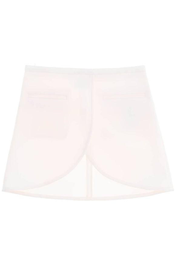 Courreges ellipse twill mini skirt in