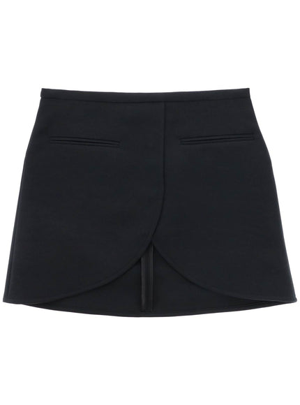 Courreges ellipse twill mini skirt in