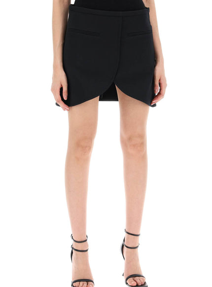 Courreges ellipse twill mini skirt in