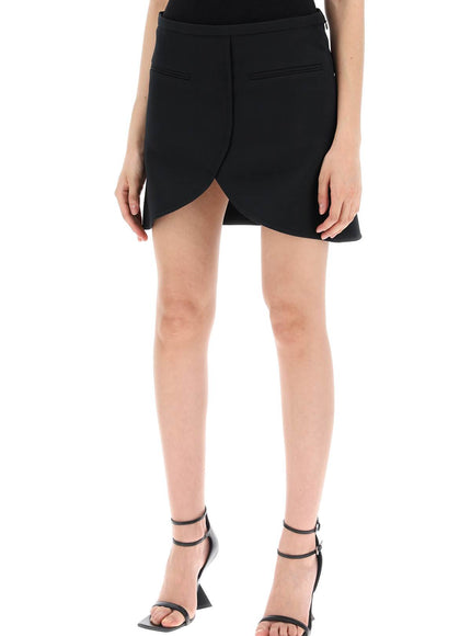 Courreges ellipse twill mini skirt in