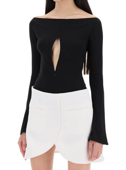 Courreges "invisible front zip bodycon dress"