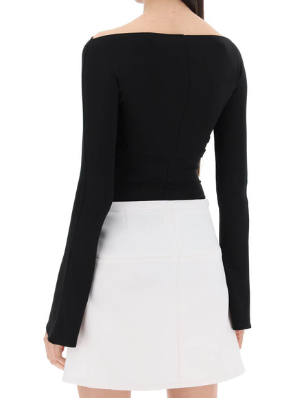 Courreges "invisible front zip bodycon dress"