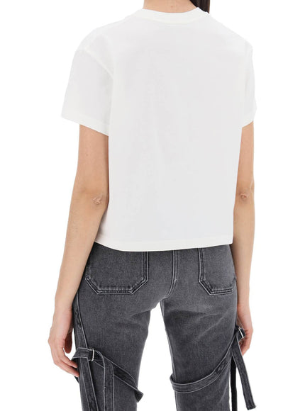 Courreges cropped logo t-shirt with