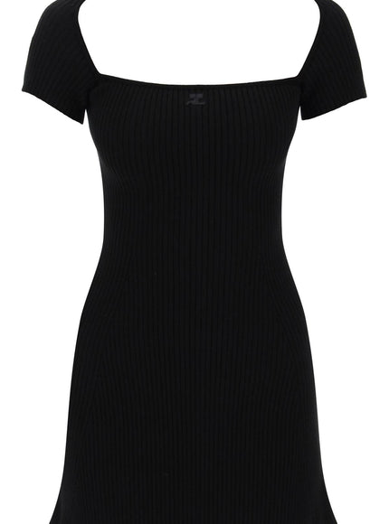 Courreges "hyperbole mini ribbed jersey dress with