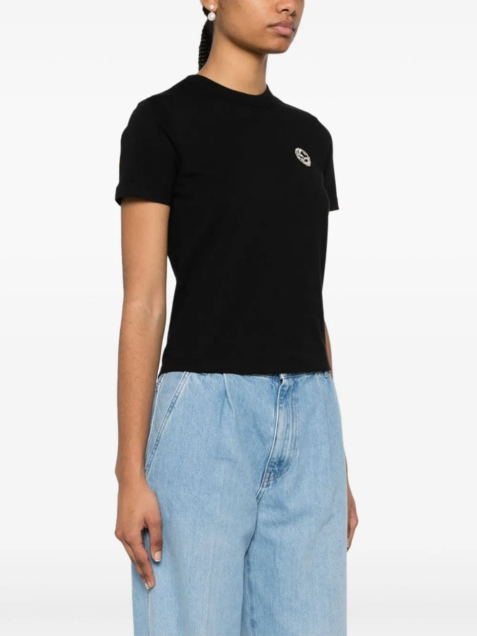 Gucci Crystal-Interlocking G T-Shirt