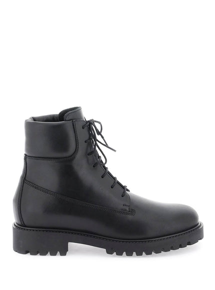 Toteme Husky Ankle Boots In Black Leather