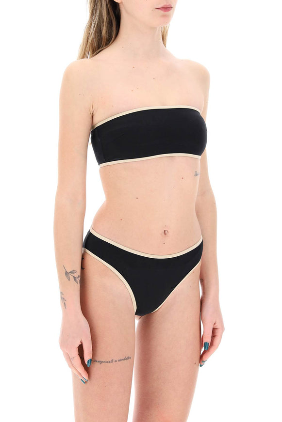 Toteme strapless bikini top with contrasting edges