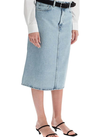 Toteme denim midi skirt in seven