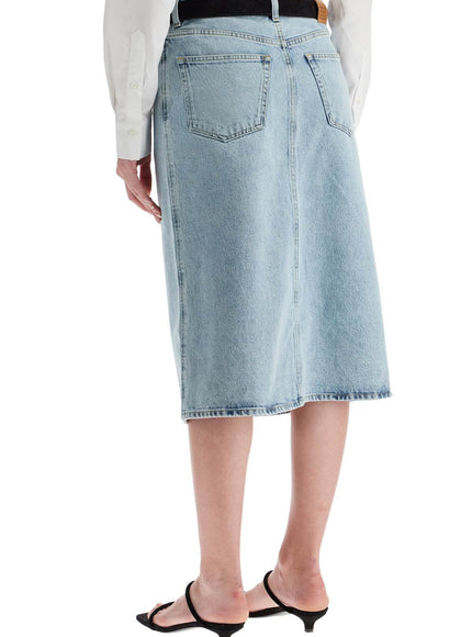 Toteme denim midi skirt in seven