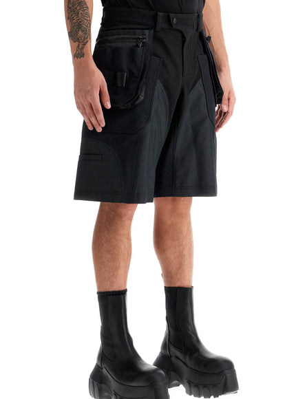 Mugler "bi-material cargo bermuda shorts