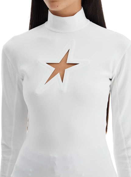 Mugler long-sleeved star top for