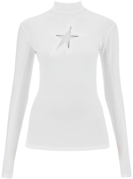 Mugler long-sleeved star top for