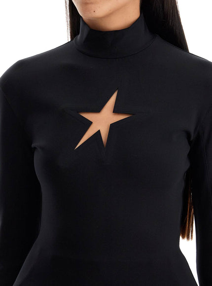 Mugler long-sleeved star top for