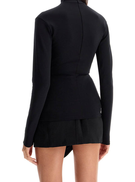 Mugler long-sleeved star top for