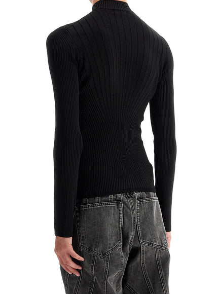 Mugler fitted long-sleeved top