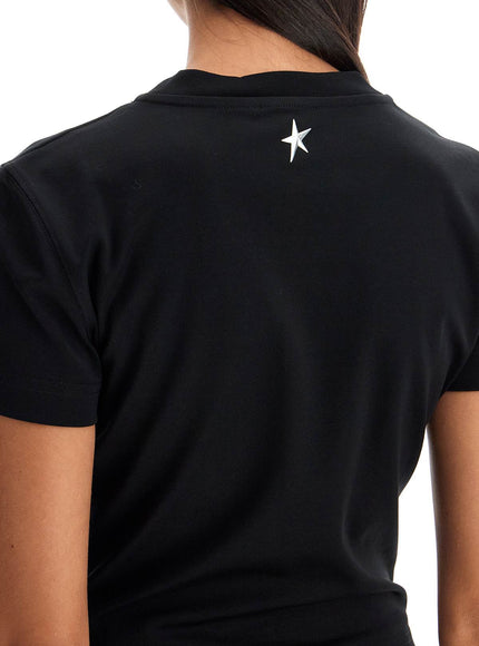 Mugler cropped t-shirt with piercing