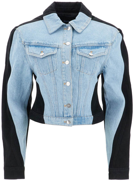 Mugler bicolor denim jacket