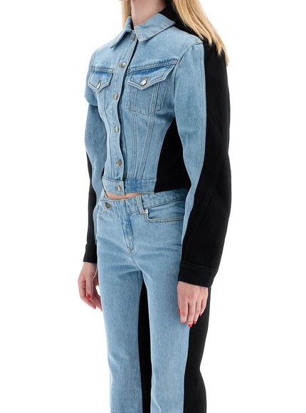 Mugler bicolor denim jacket